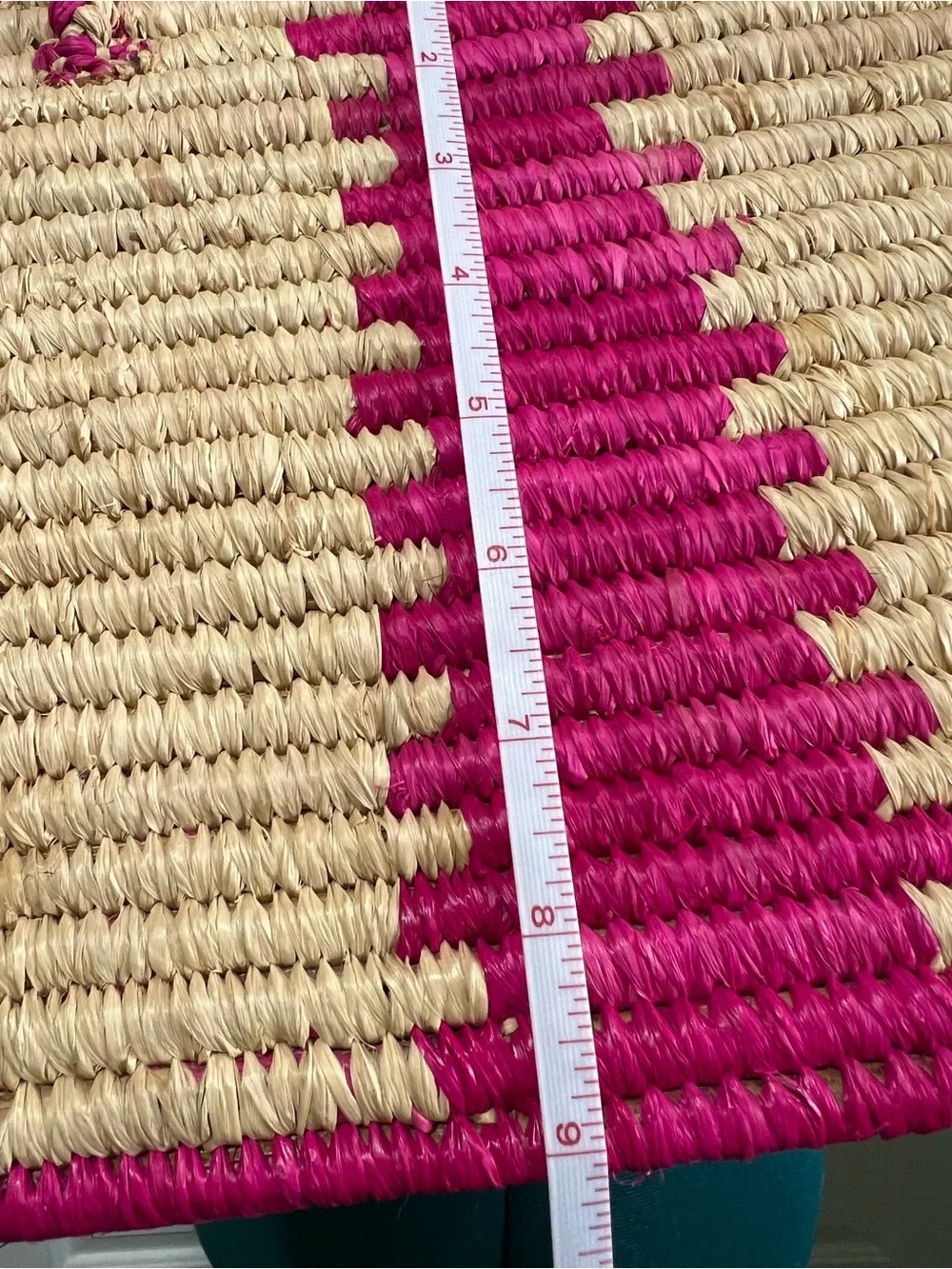 Kate Spade Pink and Cream Woven Stripe Tote